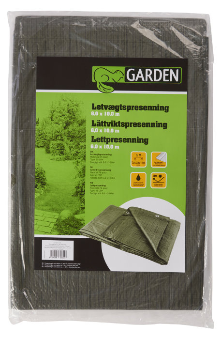 Presenning Grön 6 x 10 m